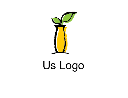 leaf on vase icon