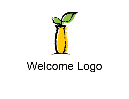 leaf on vase icon