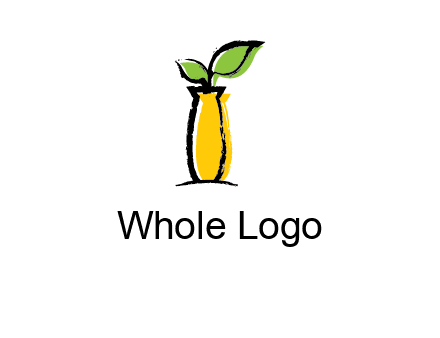 leaf on vase icon