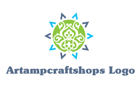 ornament in sun logo