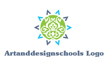 ornament in sun logo