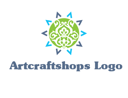 ornament in sun logo