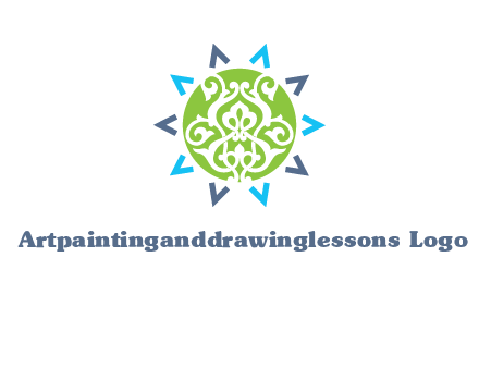 ornament in sun logo