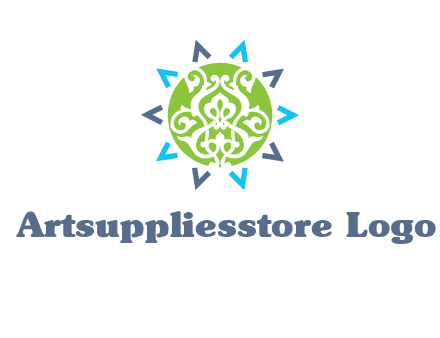 ornament in sun logo
