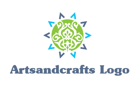 ornament in sun logo