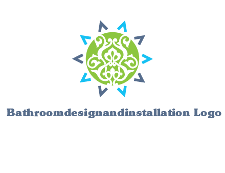 ornament in sun logo