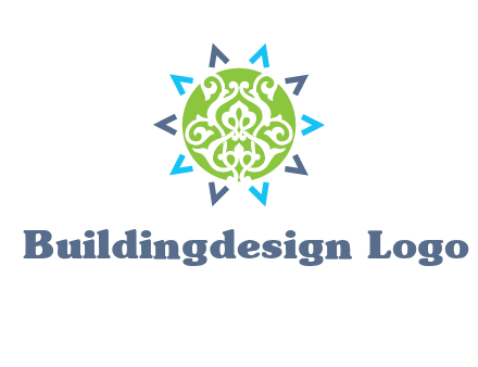 ornament in sun logo