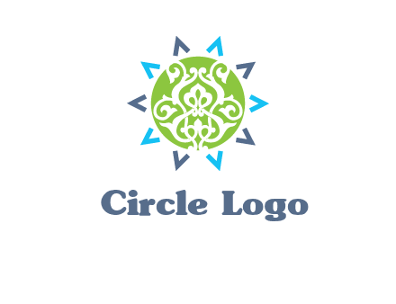 ornament in sun logo