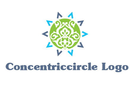 ornament in sun logo