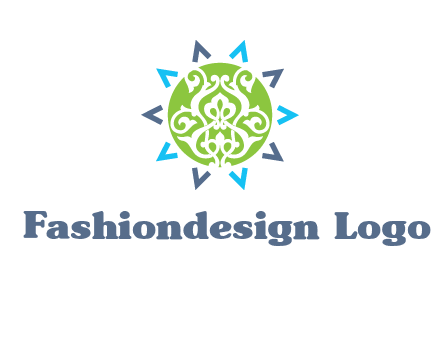 ornament in sun logo