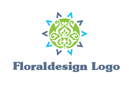 ornament in sun logo