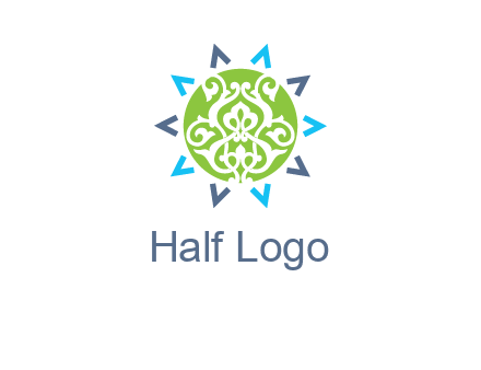 ornament in sun logo