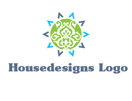 ornament in sun logo
