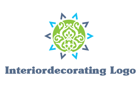 ornament in sun logo