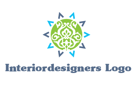 ornament in sun logo