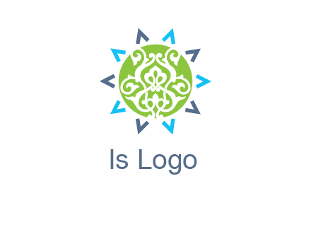 ornament in sun logo
