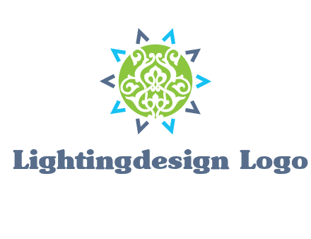 ornament in sun logo