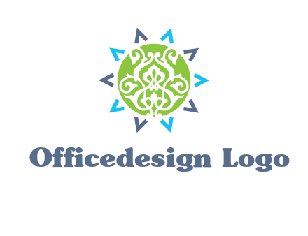 ornament in sun logo
