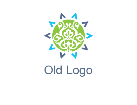 ornament in sun logo