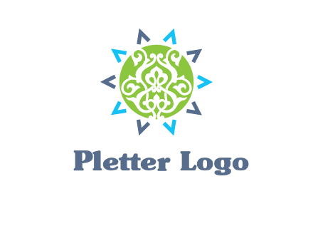ornament in sun logo