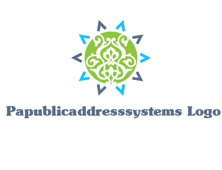 ornament in sun logo