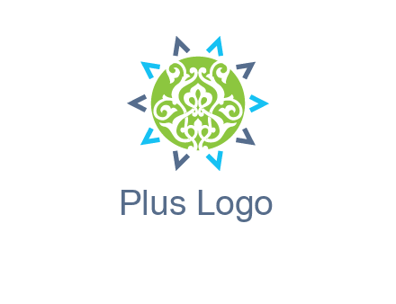 ornament in sun logo