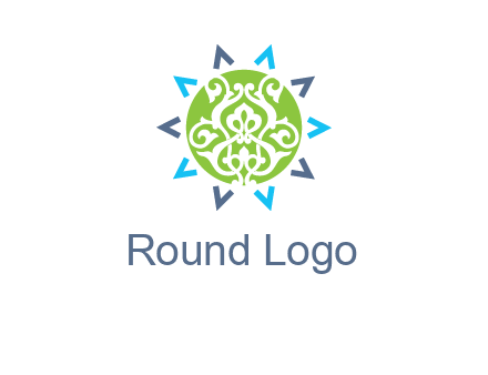 ornament in sun logo