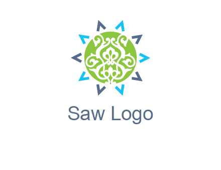 ornament in sun logo