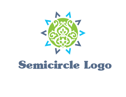 ornament in sun logo