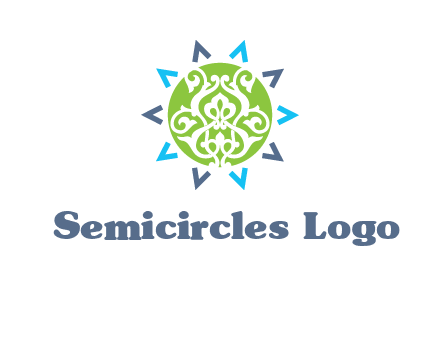 ornament in sun logo