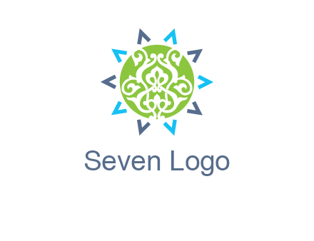 ornament in sun logo