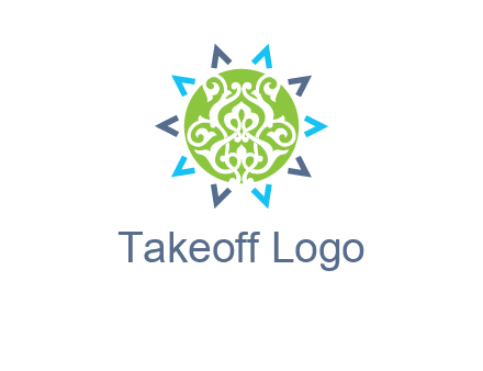 ornament in sun logo