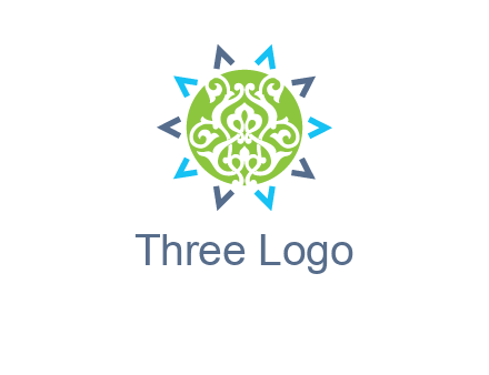 ornament in sun logo