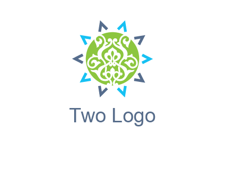 ornament in sun logo