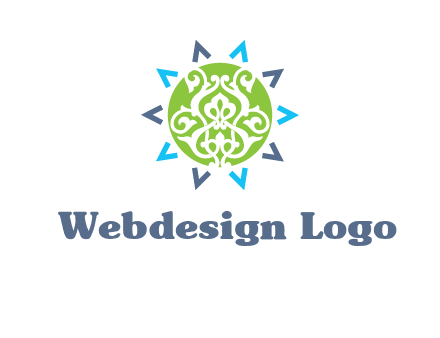 ornament in sun logo