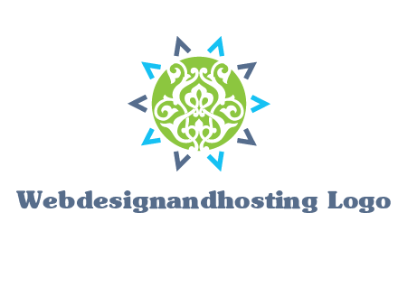 ornament in sun logo