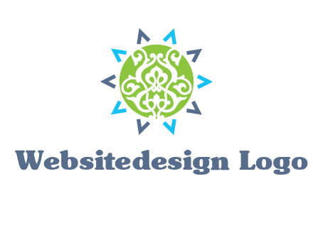 ornament in sun logo