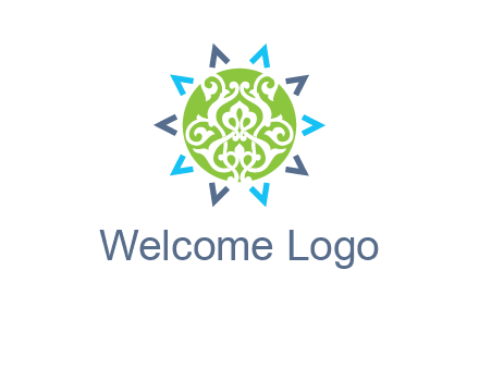 ornament in sun logo