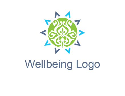ornament in sun logo