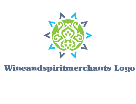 ornament in sun logo