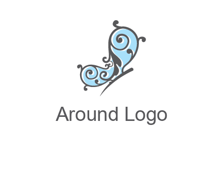 ornamental butterfly logo