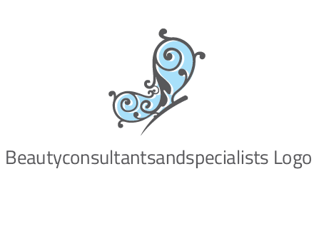 ornamental butterfly logo