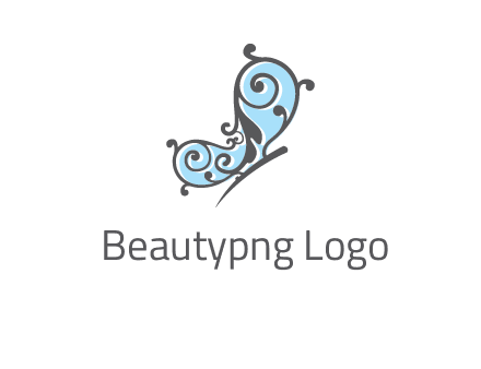 ornamental butterfly logo