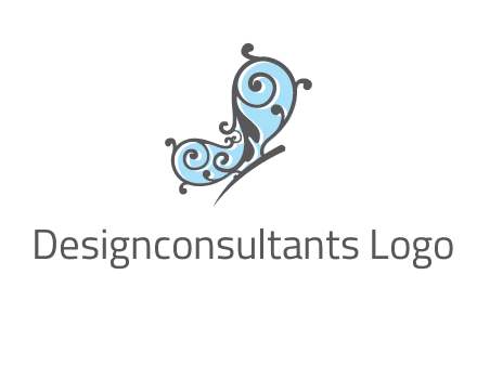 ornamental butterfly logo