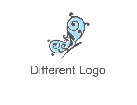 ornamental butterfly logo