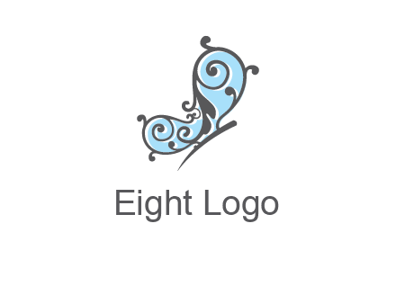 ornamental butterfly logo