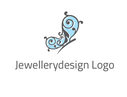 ornamental butterfly logo