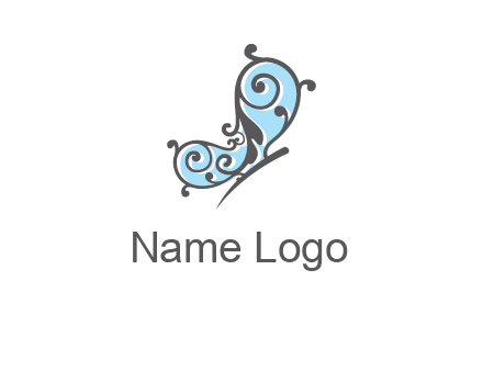 ornamental butterfly logo