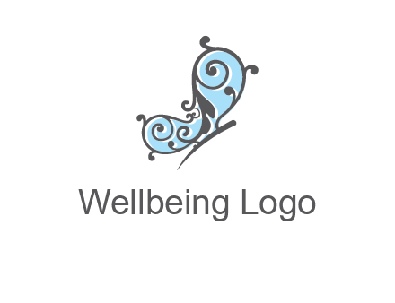 ornamental butterfly logo