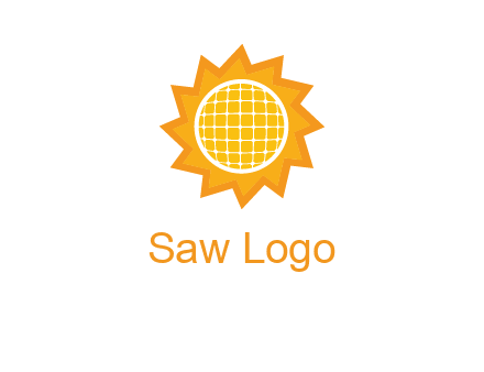 sun and solar panel logo